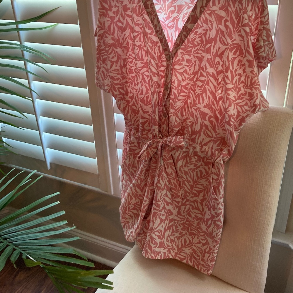 Pink Floral Romper